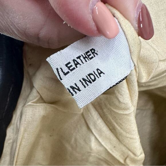 Raj | Handwoven Striped Tote Bag with Leather Straps | Multi Color - Picture 11 of 11